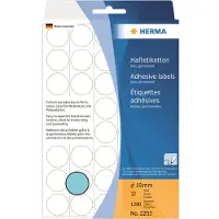 Herma Etiket 2253 rond 19mm blauw 1280stuks - 3 stuks