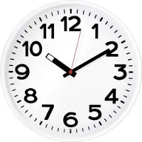Eurotime 82321 Wandklok Kwarts Wit