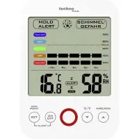 Techno Line WS 9422 - Binnenklimaatstation - LCD-scherm - Wandmontage - Wit