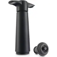 VacuVin Vacu Vin Wine Saver Zwart | Vacuüm Wijnpomp | 1 Vacuum Wine Stopper