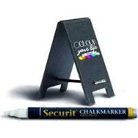 Securit MINI KRIJTBORD SET5 ZWART + KRIJT8,5X5XH,5CM