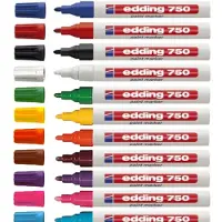 Edding Lakmarker | geel | streepbreedte 2-4 mm ronde punt | 10 stuks - 4-750005 4-750005