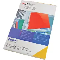 GBC CE020010 HiGloss bindomslag 250 grams zwart (100 stuks)