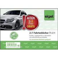 Sigel Rittenregistratieboek A6 liggend 14,8 x 1,8 x 10,5 cm 3 Stuks