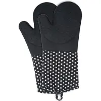 Wenko Ovenwanten, Bakhandschoenen + ovenwanten, Zwart, Wit