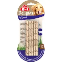 8In1 Delights Twisted Sticks - Hondensnacks - Rundvlees 10x5.5 g 10 stuks Xsmall