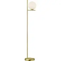 TRIO Vloerlamp Pure 150cm messing mat