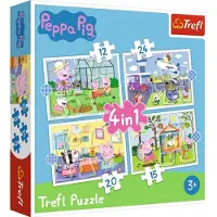 Trefl 34359 Puzzel 4-in-1 Peppa Pig - 12, 15, 20, 24 stukjes
