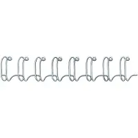 Fellowes metalen inbindruggen, formaat 8 mm, 100 stuks, voor 34-gaats inbindmachines metalen inbindrug, zilver, 100