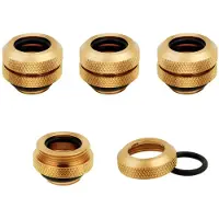 Corsair Hydro X Series Fitting XF Hardline 4-pack, Aansluitingen voor waterkoeling, Goud