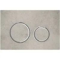 Geberit Bedieningsplaat Sigma 50 Round voor 2-toets Spoeling Chroom / Betonlook