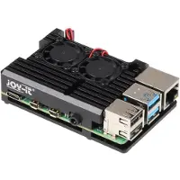 Raspberry Pi Armor Case BLOCK ACTIVE SBC-behuizing Geschikt voor serie: Raspberry Pi Incl. actieve koeler Zwart