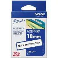 Brother TZe-241 Tape Zwart op wit (18 mm)