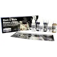 Vallejo Model Color Black & White - 8 kleuren - 17ml - 70151