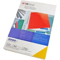 GBC Inbindcovers, karton, 250 m², A4, 100 stuks, rood