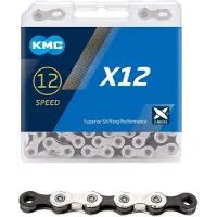 Kmc X-12 12V ketting 126 schakels zwart zilver