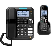 Amplicomms BT1580 Combo bureau en draadloos telefoon groot lcd display - grote toetsten - luid bel signaal - luid gespreksvolume
