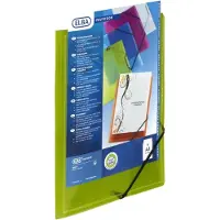 Pierre by Elba Elastomap Polyvision A4 met insteektas 3 kleppen PP groen - 12 stuks
