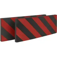 Apa 23449 Garagedeur bescherming PRALL-O-FIT, zwart, rood, 2 stuks
