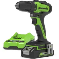 Greenworks 3704007UA, Elektrische schroevendraaier, pistoolgreep, zwart, groen, borstelloos, riemclip, 35 Nm