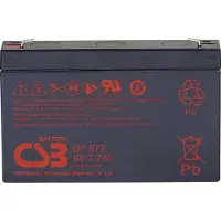 CSB GP 672 Standby USV Loodaccu 6 V 7.2 Ah Loodvlies (AGM) (b x h x d) 151 x 101 x 34 mm Kabelschoen 4.8 mm, Kabelschoen 6.35 mm Onderhoudsvrij,