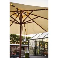 Sirius LED lichtketting op zonne-energie Knirke Solar Parasol 8 x 2m, metaal