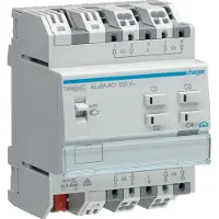 Hager Roldeur-/jaloezie-actor TXA624C, 4-voudig, KNX easy, 230V
