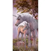 MCU Animal Picture Strandlaken, Unicorn - 70 x 140 cm - Katoen