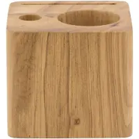 Security Plus Rekeninghouder blok model Securit, Teak hout, 7x8x8 cm