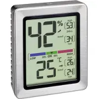 TFA-Dostmann EXACTO 30.5047.54.K Thermo- en hygrometer Zilver