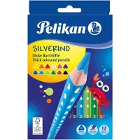 Pelikan kleurpotloden Silverino - Driehoekig 5,0 mm - 12 kleuren