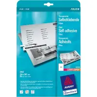 Avery-Zweckform 3482 3482 Zelfklevende folie DIN A4 Laser (zwart/wit) Transparant 25 stuk(s)