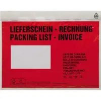 Head Documententas 161276200 DIN C6 Rood Lieferschein-Rechnung, mehrsprachig Zelfklevend 250 stuk(s)