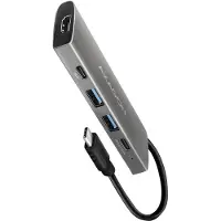 Axagon HMC-5G2, Kabel, USB 3.2 Gen 2 (3.1 Gen 2) Type-C, 100 W, Grijs, 10 Gbit/s, 4K Ultra HD