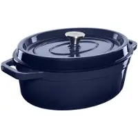 Grand Feu - Geëmailleerd gietijzeren braadpan - ovaal - 5,6 l - blauw