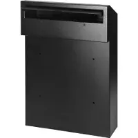 ORNO Brievenbus ‘’FIJI’’ met slot 40x29x8 (LxBxD in CM) – Brievenbus rvs – Brievenbussen hangend – Zwart
