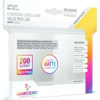 GameGenic Matte standaard kaarthulzen, voordeelverpakking voor 200 kaarten, formaat 66x91 mm