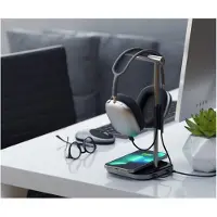 Satechi 2-in-1 oortelefoonhouder voor Airpods Max met draadloze oplader - ed