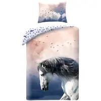 MCU Animal Pictures Dekbedovertrek Paard - 140 x 200 cm - Katoen