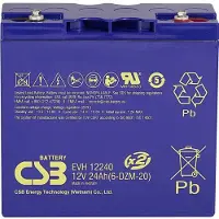 CSB EVH 12240 Loodaccu 12 V 24 Ah Loodvlies (AGM) (b x h x d) 181 x 170 x 76 mm M5-schroefaansluiting Cyclusbestendig, Onderhoudsvrij, Geringe
