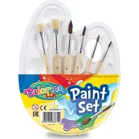 COLORINO Colorino-schilderspalet-verfpalet-6 penselen-ideaal voor kinderen.