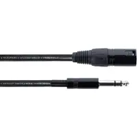 Cordial EM 1 MV XLR Verbindingskabel [1x XLR-stekker 3-polig - 1x Jackplug male 6,3 mm (stereo)] 1 m Zwart