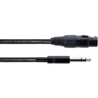 Cordial EM 1,5 FV XLR Verbindingskabel [1x XLR-bus 3-polig - 1x Jackplug male 6,3 mm (stereo)] 1.50 m Zwart