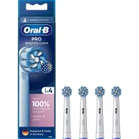 Oral-B EB60RX-4 Sensitive Clean - Opzetborstels - Wit - 4 Stuks - Origineel - Tandsteen Verwijdering