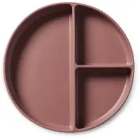 Nuuroo - Mingo divided silicone plate - Mahogany