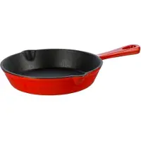 GrandFeu geëmailleerde gietijzeren pan 15,5 cm, rood, Pan + steelpan, Rood