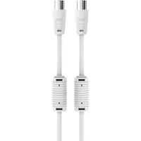 Sinox beslag PRO IEC (m) - IEC (v) coaxkabel | wit | 5 meter