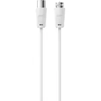Sinox beslag SELECT F (m) - IEC (m) coaxkabel | wit | 2 meter
