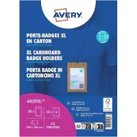 Avery Zweckform 4839XL Naamkaartjeshoesjes XL A6, transparant, 50 hoesjes, 52 naamkaartjes