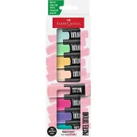Faber-Castell tekstmarker TXTLNR - mini - pastelkleuren - 8 stuks - markeerstiften - FC-154218